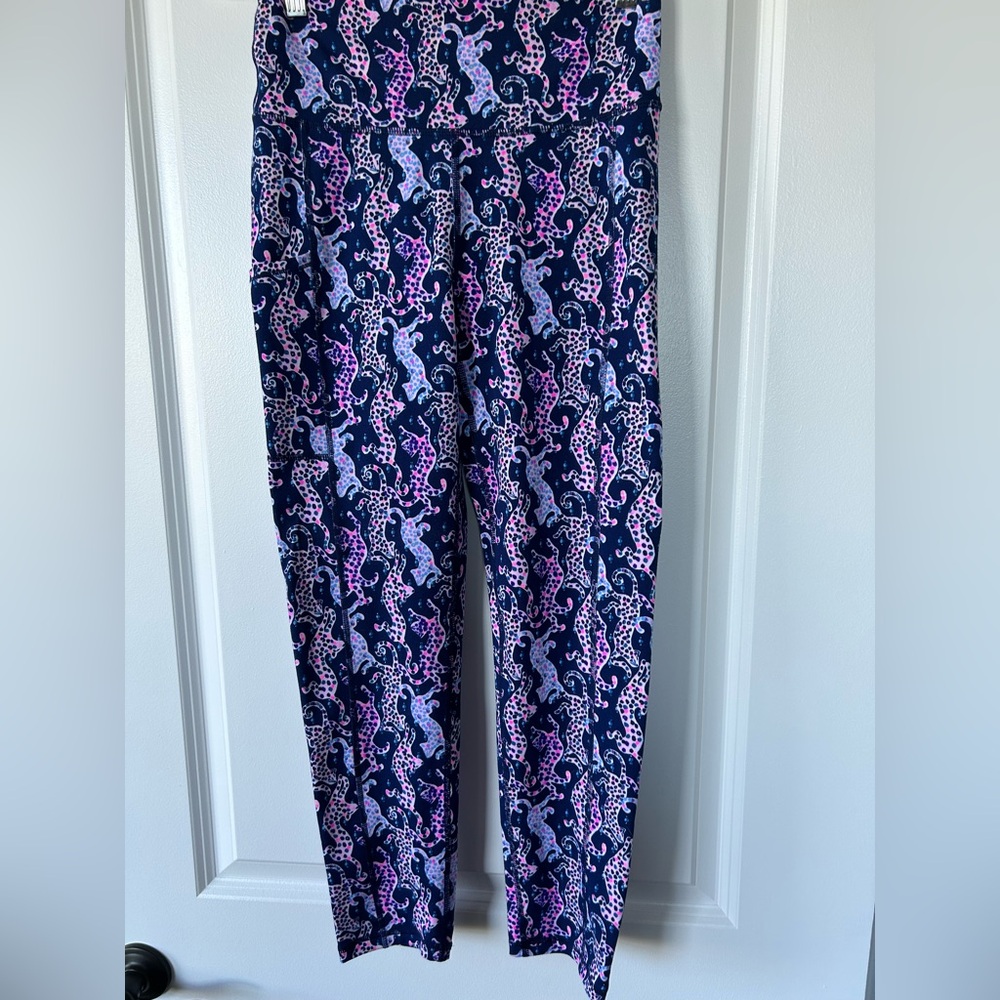 Lilly Pulitzer UPF 50+ Luxletic High Rise Weekender Midi Leggings, leopard print